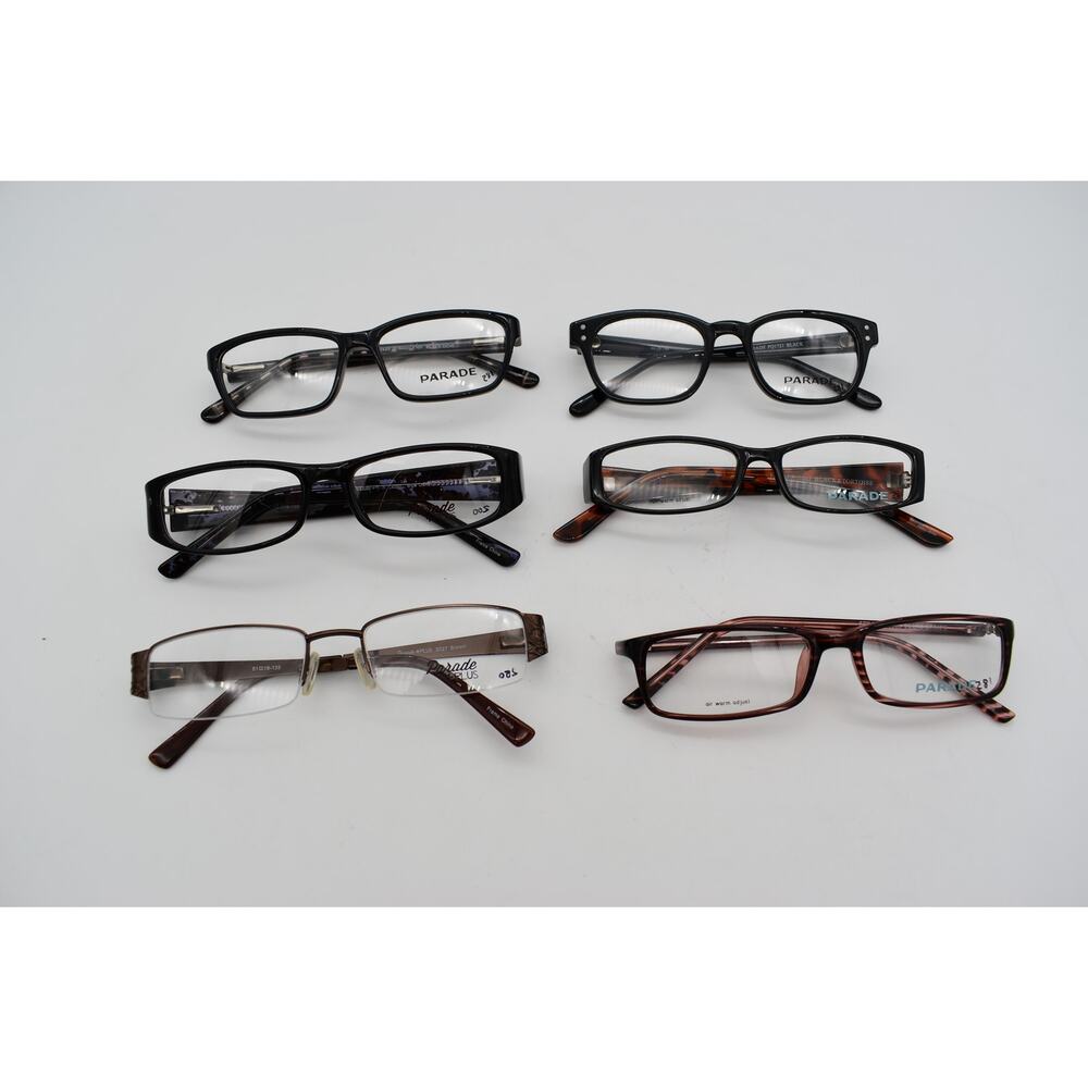 Lot of 6 Parade Eyewear / Eyeglasses FRAMES ONLY - NEW